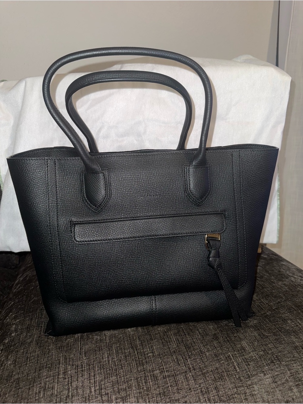 Longchamp leather mail tote bag